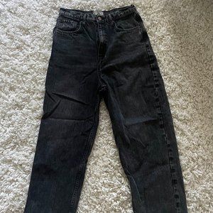 Free People x We The Free Straight Leg Jeans in Black (Size 28)